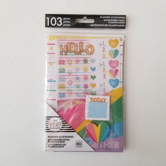 The Happy Planner Other - Happy Planner Mini Accessories 103 Pieces Rainbow 2019 Discontinued